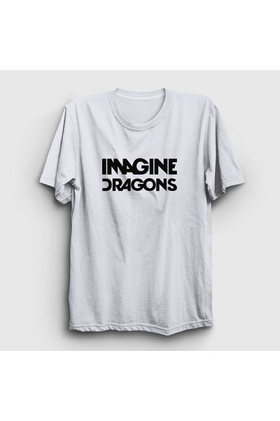 Presmono Μπλουζάκι Unisex Λευκό λογότυπο V2 Imagine Dragons 82117tt