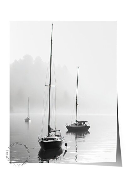 Postifull Sail Boats Poster, Çerçevesiz Duvar Posteri, Dikey Duvar Tablosu Co...