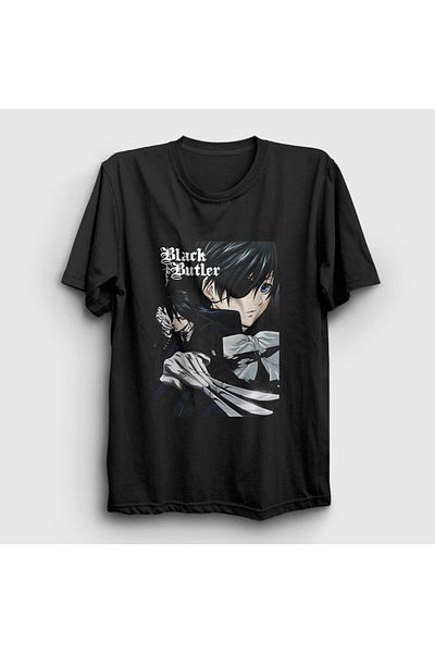 Presmono Μπλουζάκι Unisex Μαύρη αφίσα Anime Kuroshitsuji 131317 ττ