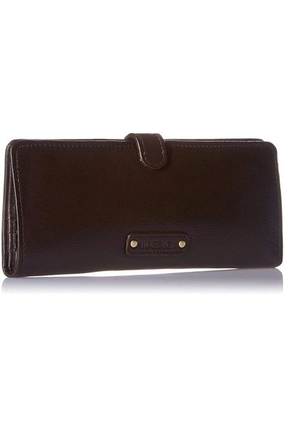 Hidesign Polo W1 Wallet for Women - Genuine Leather, Brown - Stylish & Compact with Secure Closure