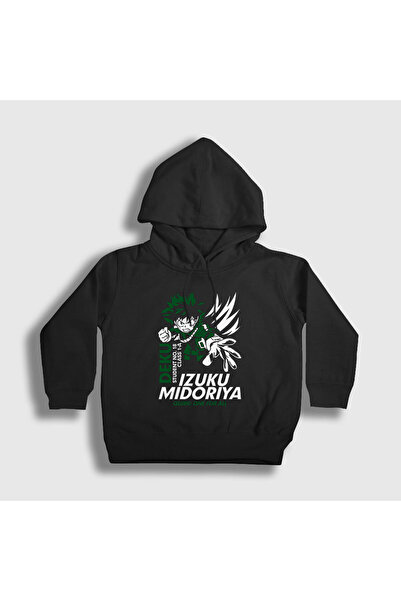 Presmono Μαύρο φούτερ με κουκούλα Unisex για παιδιά Anime Boku No Hero Academia - 128707tt