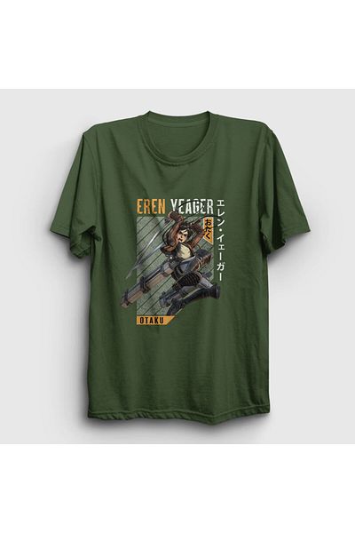 Presmono Μπλουζάκι Unisex Khaki Eren Fan Anime Attack On Titan 125408 ττ