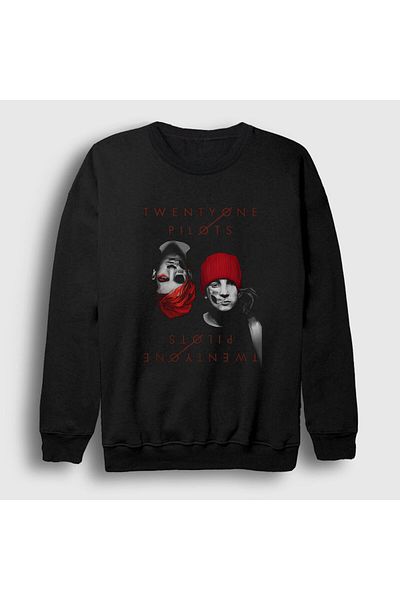 Presmono Унисекс суитшърт с черна лента Twenty One Pilots 119311tt