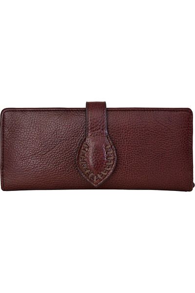 Hidesign Polo W1 Wallet for Women - Genuine Leather, Brown - Stylish & Compact with Secure Closure