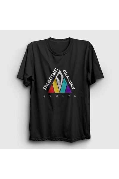 Presmono Μαύρο μπλουζάκι Evolve Imagine Dragons Unisex - 81548tt