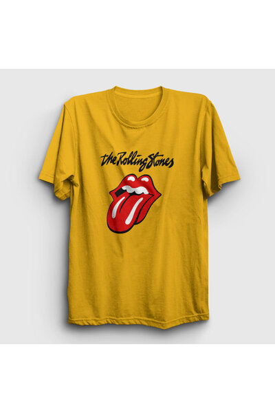 Presmono Unisex žuti logo V2 The Rolling Stones T-shirt 117957tt