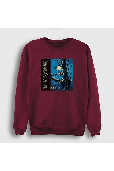 Presmono Унисекс суитшърт Iron Maiden в червено и тъмносиньо 85992tt