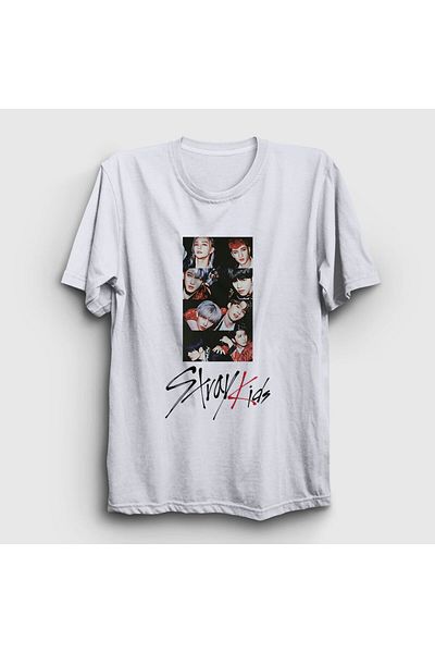 Presmono Unisex White Members Stray Kids T-shirt 122878 ττ