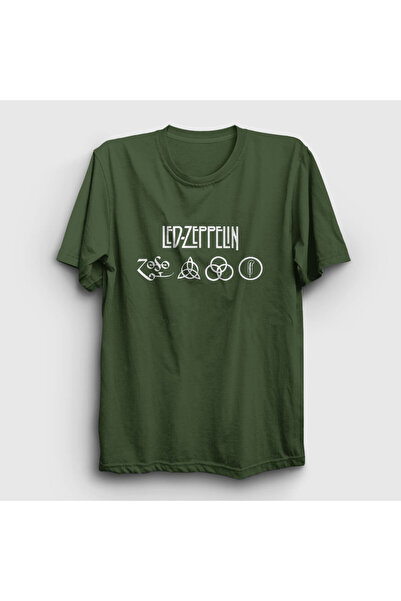Presmono Μπλουζάκι Unisex Khaki Symbols Led Zeppelin 96837tt