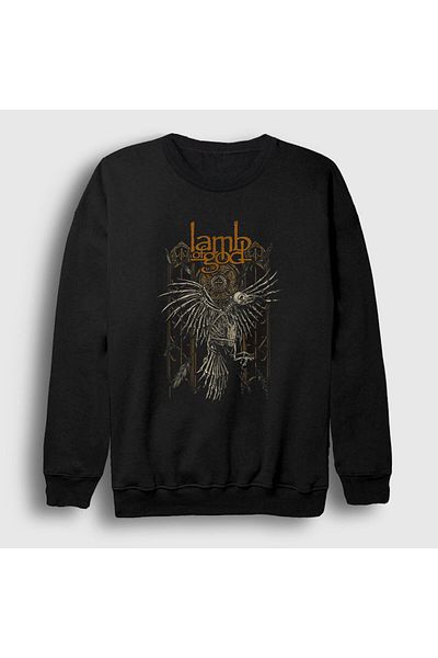 Presmono Унисекс суитшърт Black Bird Lamb Of God 93710tt