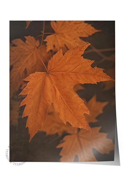 Postifull Close up Leaf Poster, Frameless Wall Poster, Vertical Wall Painting Comfort Series No: 108350