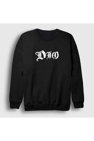 Presmono Унисекс суитшърт с черно лого Ronnie James Dio 143247tt