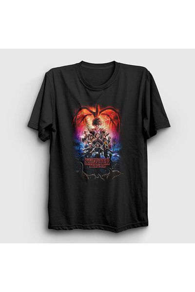Presmono Μπλουζάκι Unisex Μαύρο Εξώφυλλο V2 Stranger Things 217908 ττ