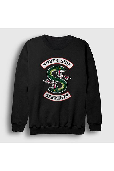 Presmono Unisex Black South Side Serpents Riverdale φούτερ 207549tt