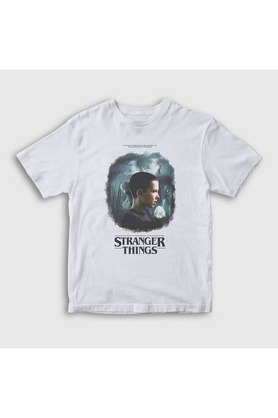 Presmono Tricou unisex copii alb Shadow Stranger Things219612tt