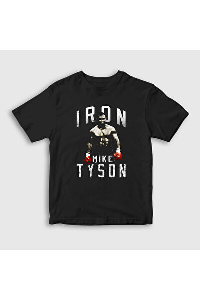 Presmono Unisex dečji crni željezni Mike Tyson T-shirt 158179tt