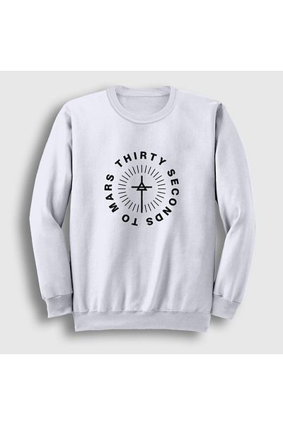 Presmono Φούτερ Unisex White Circle 30 Seconds To Mars 171671 ττ