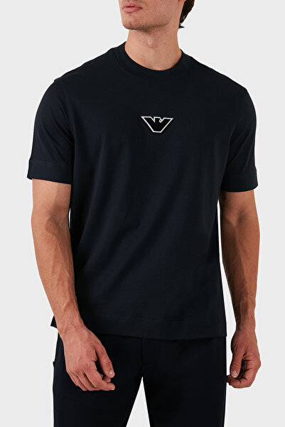 Emporio Armani Navy Blue2 Men's T-Shirt - Organic Cotton, Short Sleeve, Brand...