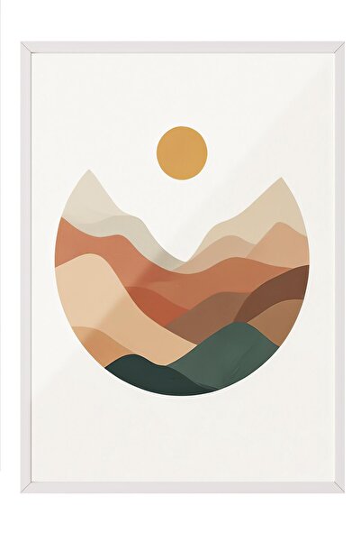 Postifull Tablou înrămat cu sferele Pământului, cadru alb și poster, pictură ...