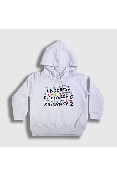 Presmono Unisex Παιδικά Λευκά Φώτα Stranger Things Φούτερ με κουκούλα 218887 ττ