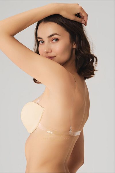 KUIN Sutien decoltat fără spate transparent (nunta, logodna, henna, absolvire, sutien rochie de seară)