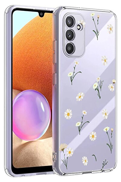 3GEN CASE SAMSUNG GALAXY A54 5G UYUMLU MİNİK PAPATYALAR DESENLİ ŞEFFAF SİLİKO...