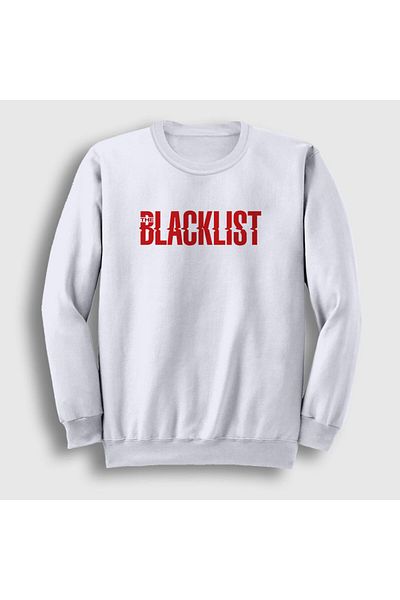Presmono Unisex Λευκό λογότυπο The Blacklist Φούτερ 183478 ττ