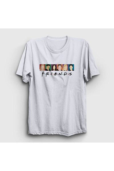 Presmono Μπλουζάκι Unisex White Profiles Friends 190340 ττ