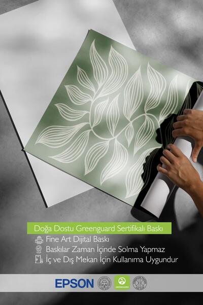 Postifull Green Botanical Poster, Frameless Wall Poster, Vertical Wall Painting Comfort Series No: 108552