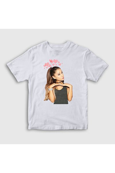 Presmono Unisex Παιδικό μπλουζάκι White Hearts Ariana Grande 152399 ττ