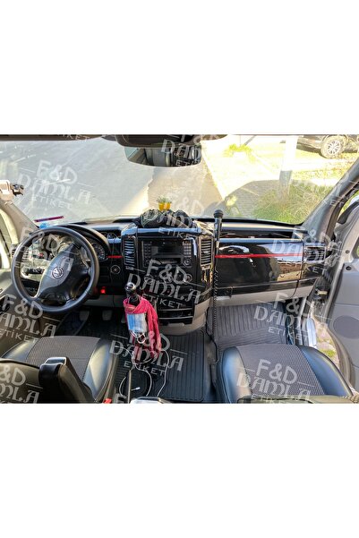 FD Damla Etiket طقم Torpedo باللون الأسود اللامع من Volkswagen Crafter - وحدة...