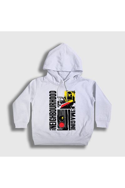 Presmono Unisex Παιδικό Λευκό Φούτερ με κουκούλα The Neighborhood 176477 ττ