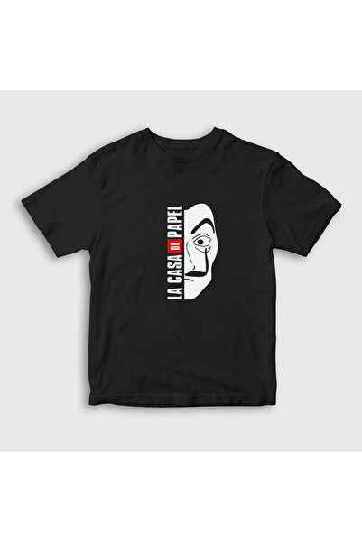 Presmono تي شيرت أسود للأطفال للجنسين V2 La Casa De Papel197642تي تي