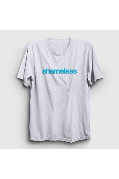 Presmono Unisex Λευκό λογότυπο Shameless T-shirt 209871 ττ