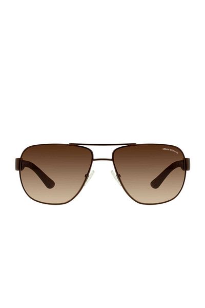 Armani Exchange نظارة شمسية رجالية بايلوت - Ax 2012s - مقاس العدسة: 62 مم - بني غير لامع