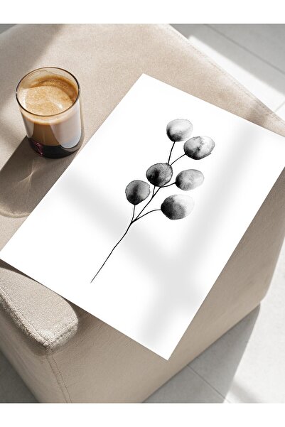 Postifull Eucalyptus Watercolour Poster, Dikey Duvar Tablosu Comfort Serisi NO:108519