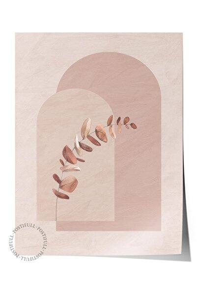 Postifull Poster cu forme și frunze botanice, pictură verticală pe perete Ser...