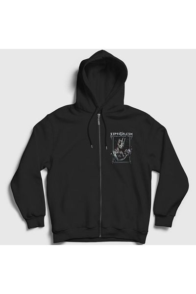 Presmono Φούτερ Unisex Black Revolution Septicflesh με φερμουάρ με κουκούλα 172881 ττ