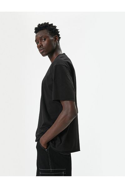 Koton Βαμβακερό μπλουζάκι Crew Neck Oversize