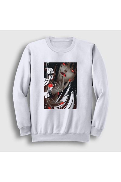 Presmono Unisex Λευκό φούτερ Yumeko Anime Kakegurui 240148 ττ