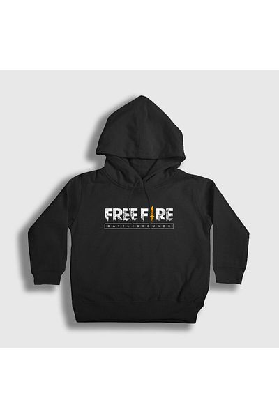 Presmono Унисекс детски суитшърт с качулка и черно лого V2 Free Fire 233707tt