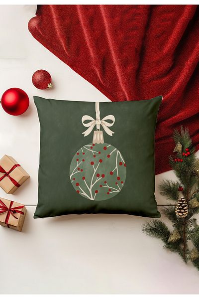 Filamente Christmas Themed Throw Pillow Cover / Christmas - Christmas Cushion Cover (Double-Sided Printed - Hidden Zipper)