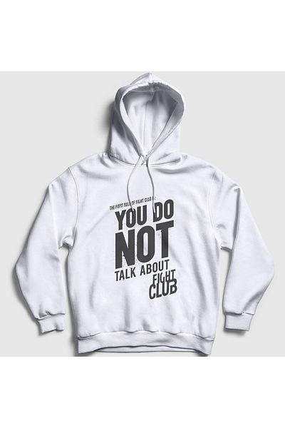Presmono Φούτερ με κουκούλα Unisex White Rule Movie Fight Club Fight Club 244639 ττ