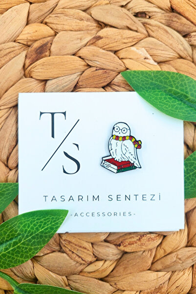 Tasarım Sentezi Rozet Metal Broş Harry Potter Baykuş Hedwig Kitap Film Yaka O...