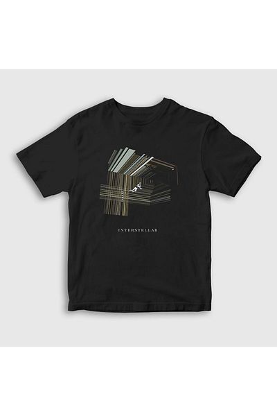 Presmono Unisex Kids Black Tesseract Movie Interstellar T-shirt245798tt