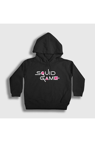 Presmono Унисекс детски суитшърт с качулка и черно лого на Squid Game 261008tt