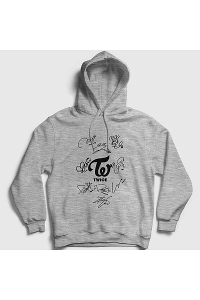 Presmono Φούτερ Unisex Grey Signs K-pop Twice Hooded 281821 ττ