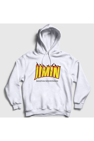 Presmono Φούτερ με κουκούλα Unisex White Thrasher K Pop Jimin Bts 272453 ττ