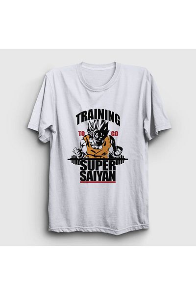 Presmono Μπλουζάκι Unisex White Training Goku Anime Dragon Ball 237237 ττ