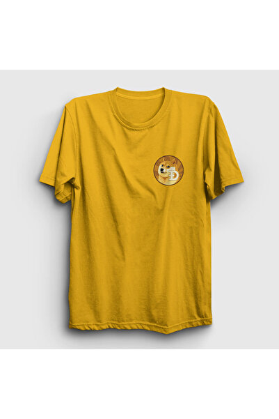 Presmono Unisex žuti Dogecoin Bitcoin T-shirt 263419tt